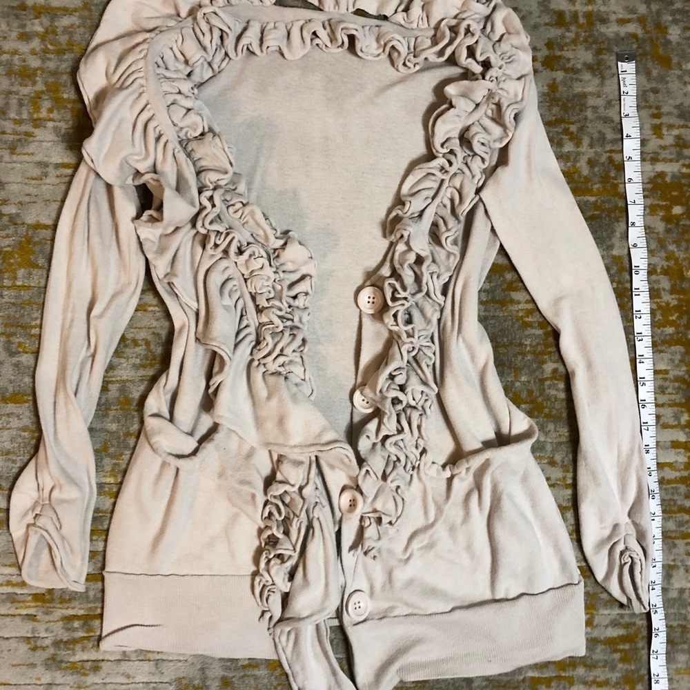 Moth by Anthropologie long ruffled cardigan